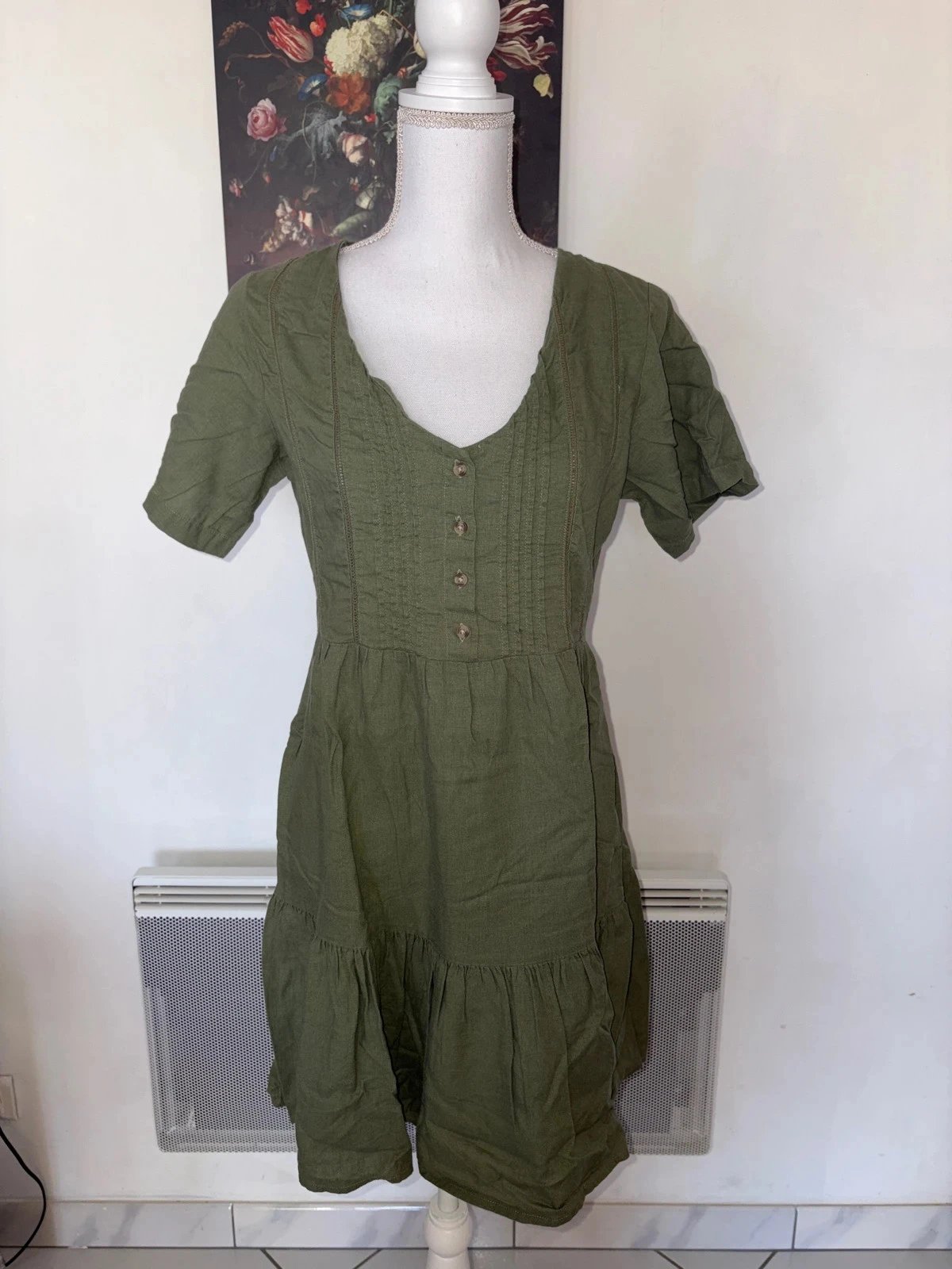 Robe d’été vert kaki Springfield taille M / 38